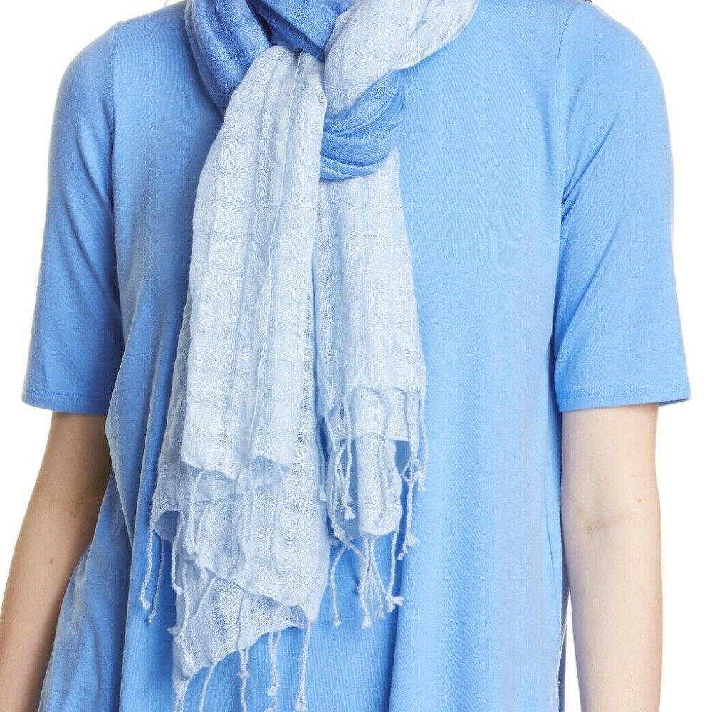NWT  EILEEN FISHER HORIZON AIRY SCARF LINEN WOOL CASHMERE